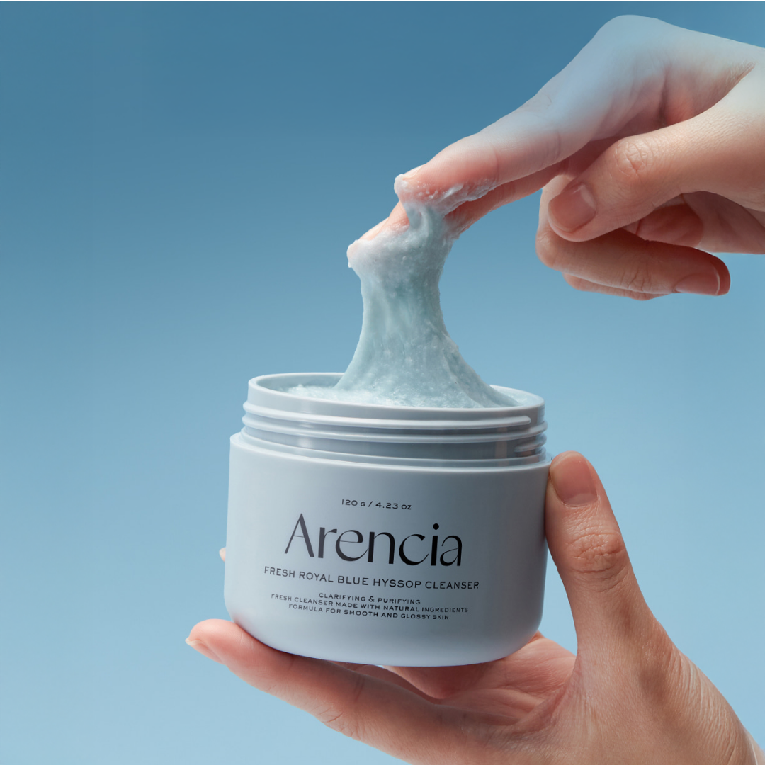 Arencia Fresh Blue Hyssop Rice Mochi Cleanser 120g