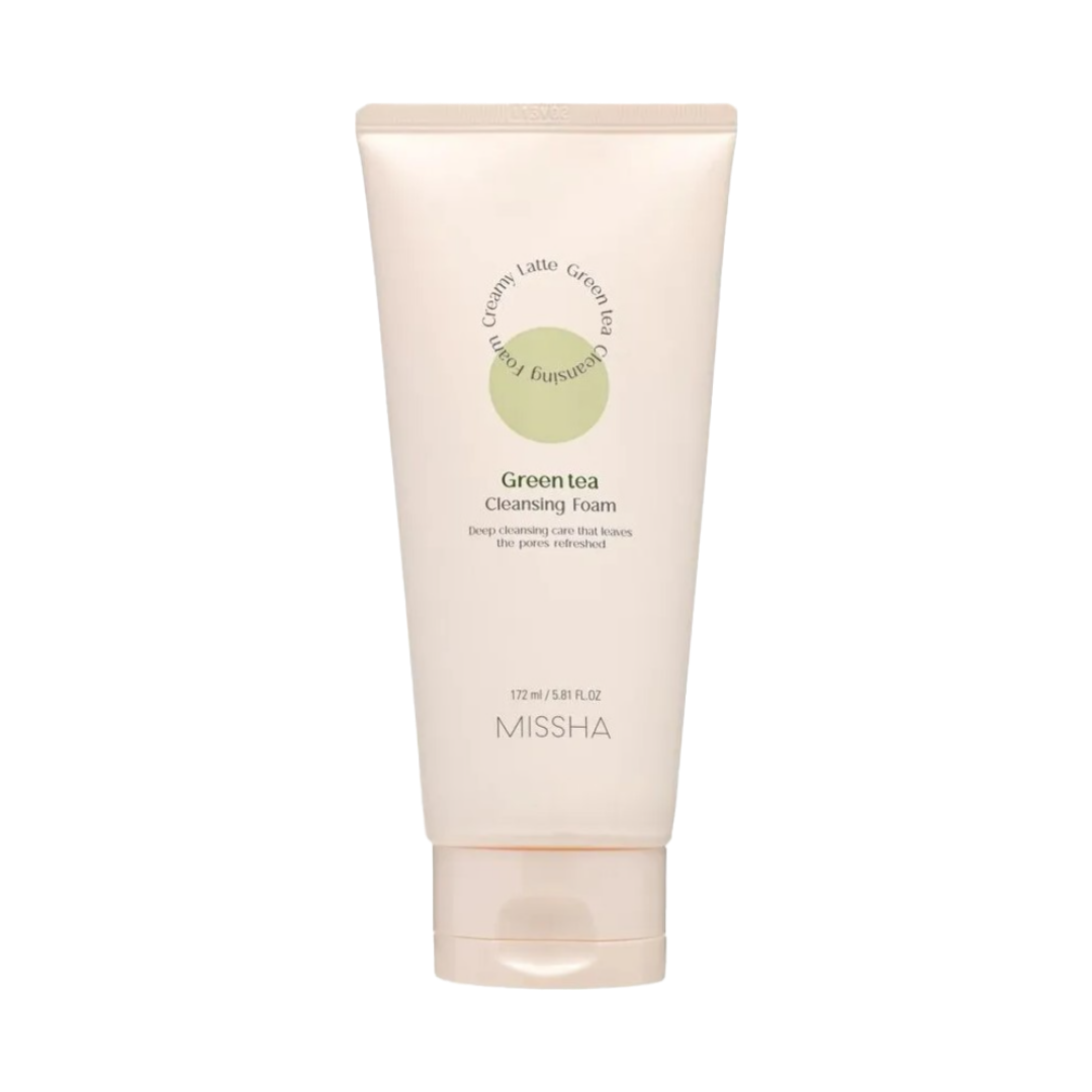 MISSHA Creamy Latte Cleansing Foam Green Tea