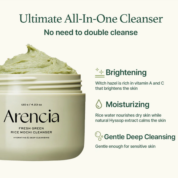 Arencia Fresh Green Rice Mochi Cleanser