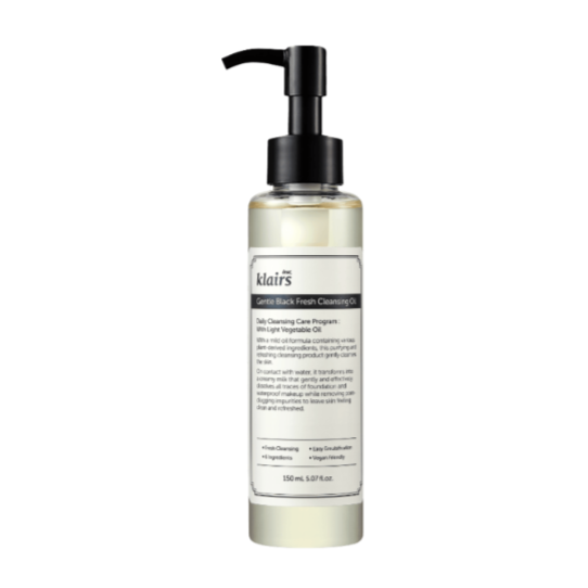 DEAR, KLAIRS Gentle Black Fresh Cleansing Oil