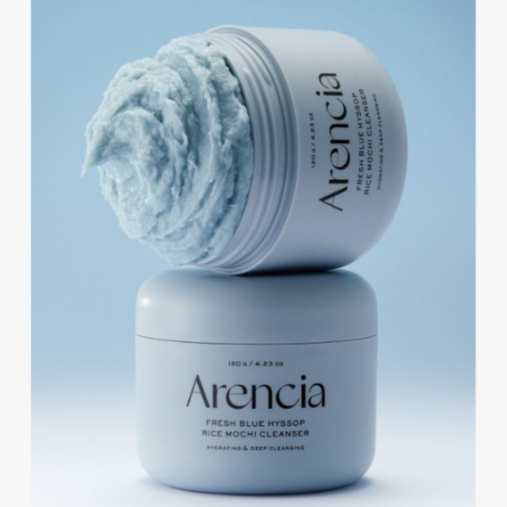 Arencia Fresh Blue Hyssop Rice Mochi Cleanser 120g
