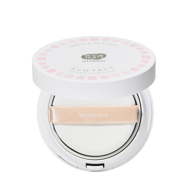 WHAMISA Organic Flowers Sun Pact - Natural Expression SPF50+ PA++++