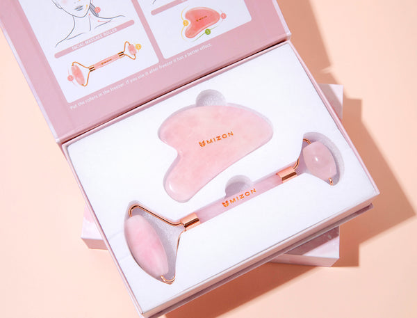 MIZON Facial Massage Roller And Gua-Sha Set