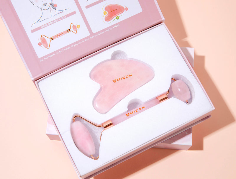 MIZON Facial Massage Roller And Gua-Sha Set