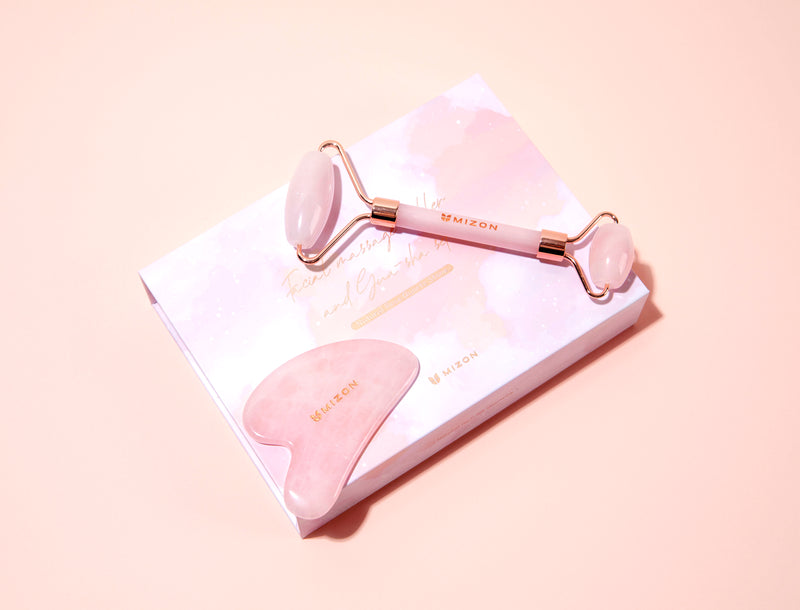 MIZON Facial Massage Roller And Gua-Sha Set